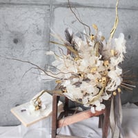 Lunaria bouquet boutonniere set