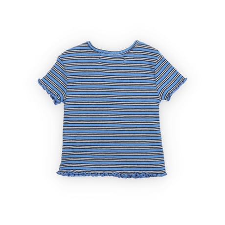 the new society / Rib Tee - Summer Midnight Mini Stripes