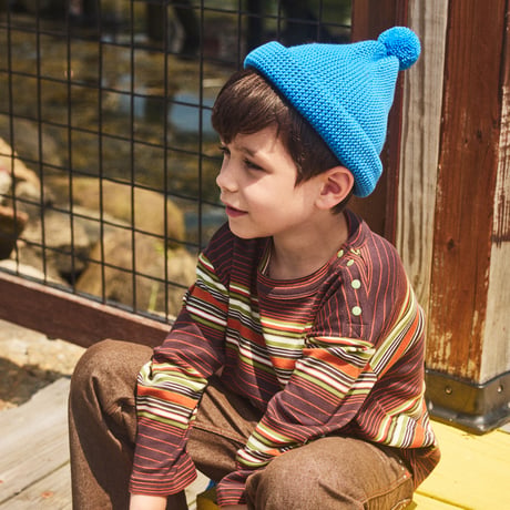 Misha & Puff / Garter Hat - Cerulean