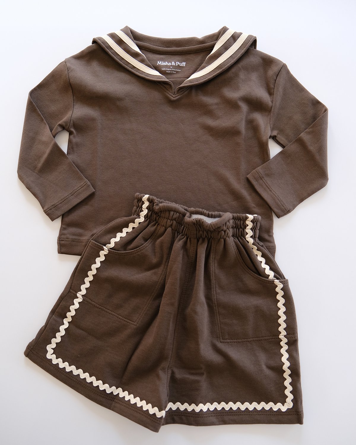 Misha & Puff / Sailor Top - Bark | hi heidi Misha & Puff / Sailor Top - Bark | hi heidi