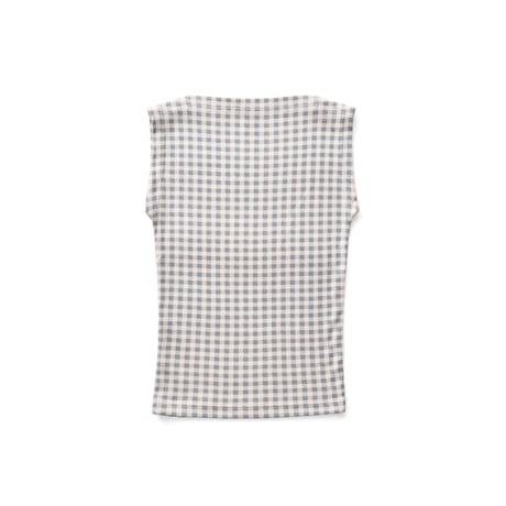 SOOR PLOOM / Lake Tee -  GINGHAM PRINT, AZUL