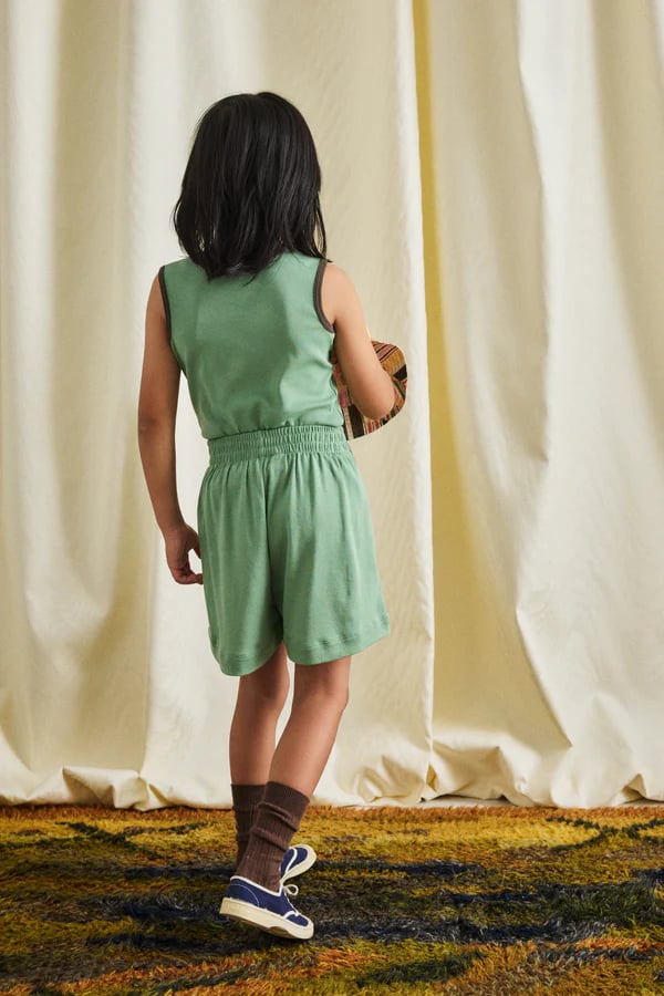 ボトムス misha & puff ☆MISHA & PUFF Long Overall (Basil railroad) - SEN_TO_SENCE