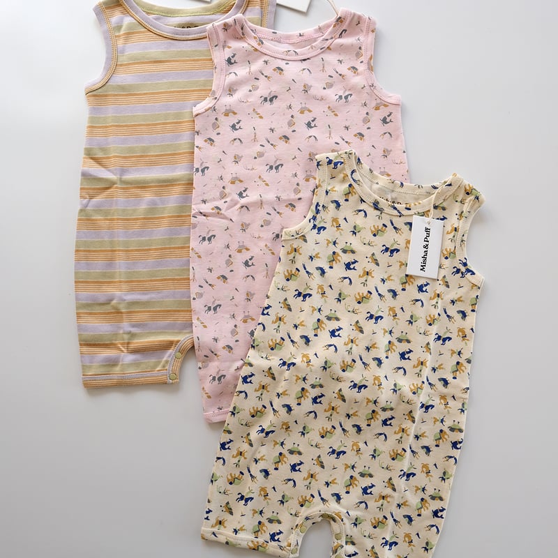 Misha & Puff / BABY TANK ROMPER - MARZIPAN CIRC