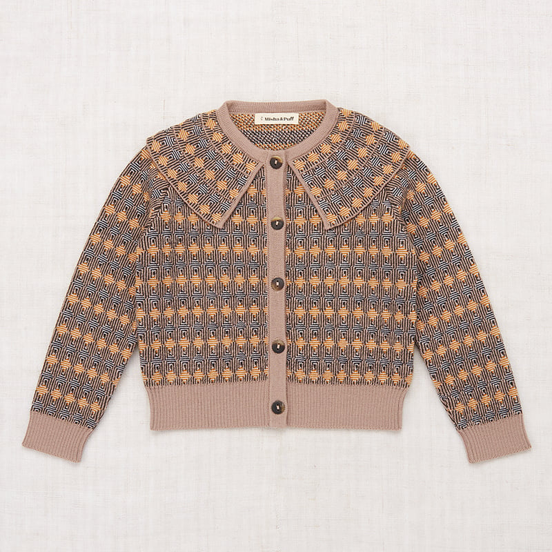 Misha & Puff / Oversized Collar Cardigan - Stri