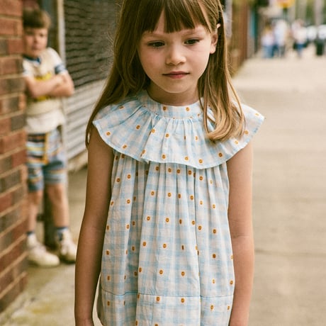Misha & Puff / TALLULAH TOP - BRIGHT SKY BLOSSOM PLAID