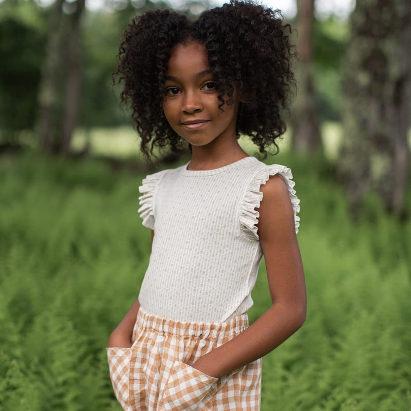 SOOR PLOOM Frill Tee Turip Print 4y-