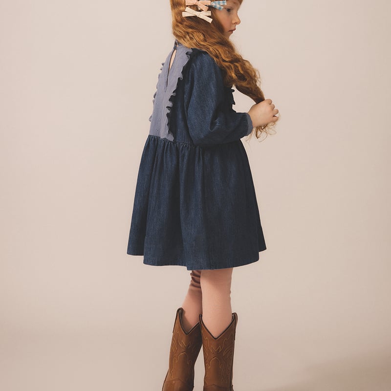 SOOR PLOOM ポケットドレス 92cm 2y SOOR PLOOM / PERCY DRESS - ECO WASH | hi heidi