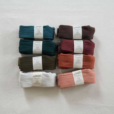 Collégien / Ribbed tights - Forest Green
