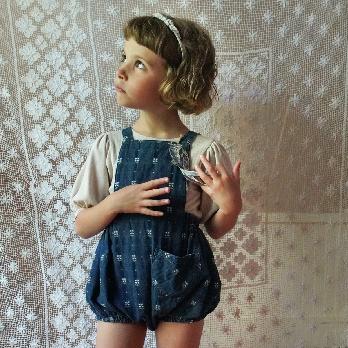 soor スコート　4y soor ploom キッズスコートEmbroidered Denim 4y