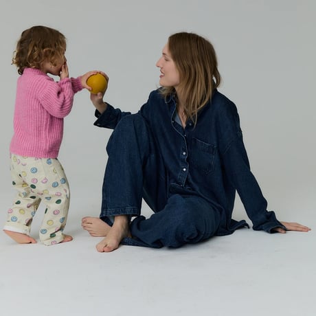 the new society / Happy Place Baby Pant - Happy Repetition