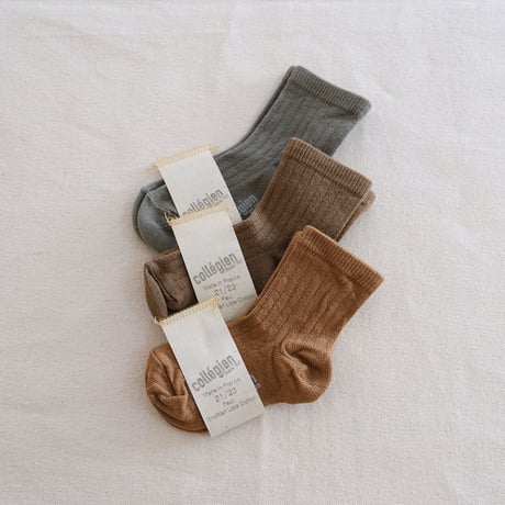Collégien / Paul Lightweight Ribbed Socks - Olive de Lubéron