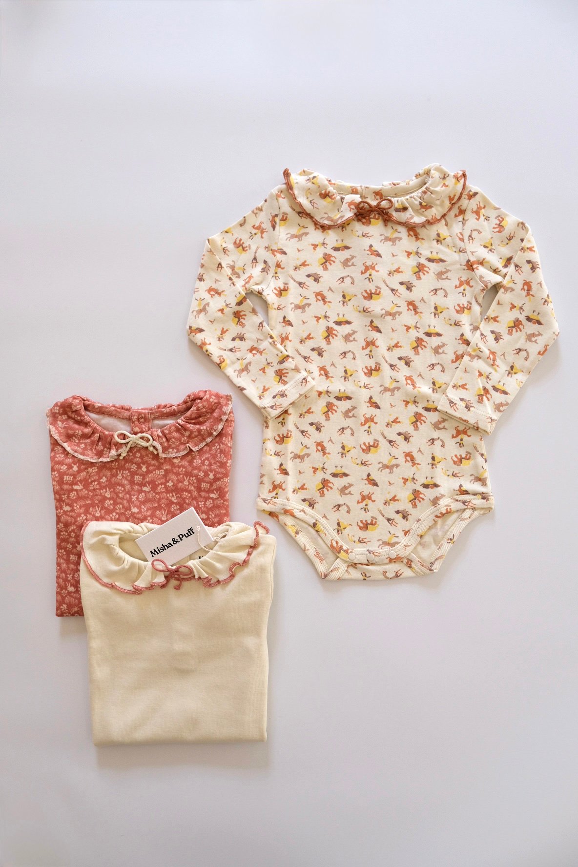 Misha & Puff / Baby Pattie Onesie - Rosewood Bu