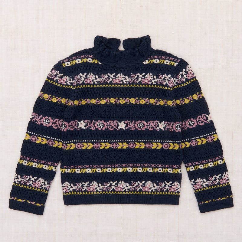 Misha & Puff / Pamela Sweater - Ink Eyelet Ribb