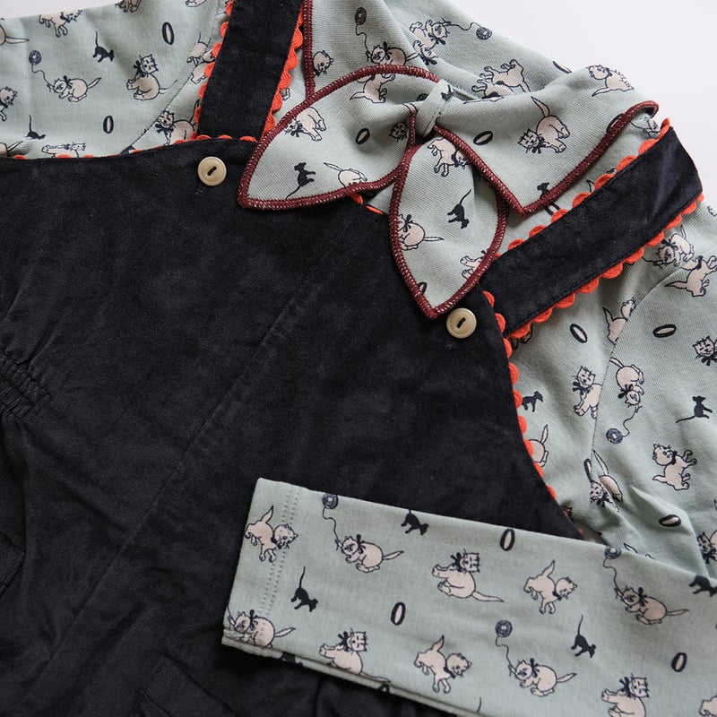 Misha & Puff / Junior Scout Top - Sage Cat & Mo