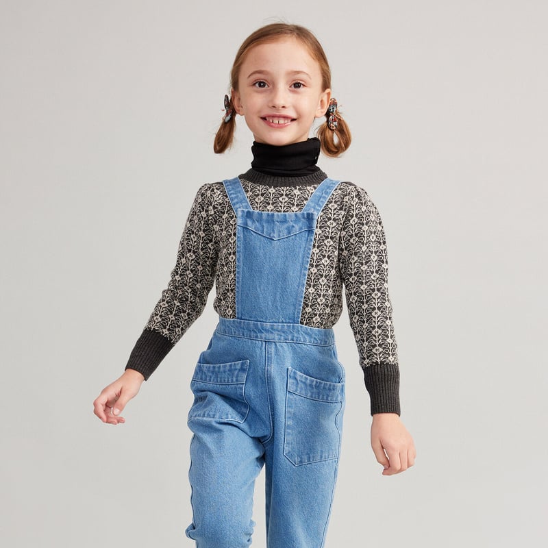 HELLO LUPO デニムパンツ HELLO LUPO サスペンダー付きデニムパンツ 18-24M