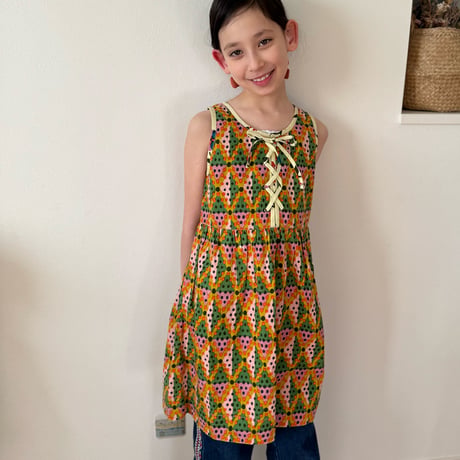 Misha & Puff / Corduroy Agatha Dress - Hazy Lilac Harlequin Dots