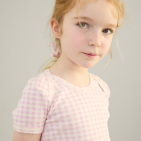 SOOR PLOOM / Baby Tee -  GINGHAM PRINT, BUBBLE