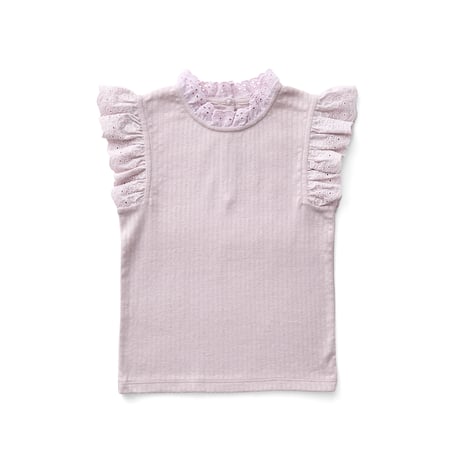 トップス SOOR PLOOM / Frill Tee 2y Frill Tee in Gumdrop Stripe by Soor Ploom - Last One In Stock - 12
