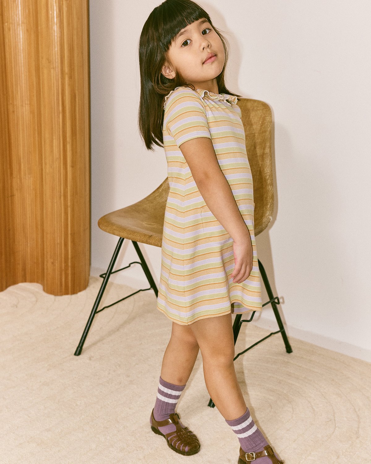 【Misha&Puff】Pattie Dress 5y 新品未使用 Misha & Puff / PATTIE DRESS - MIST AVENUE STRIP