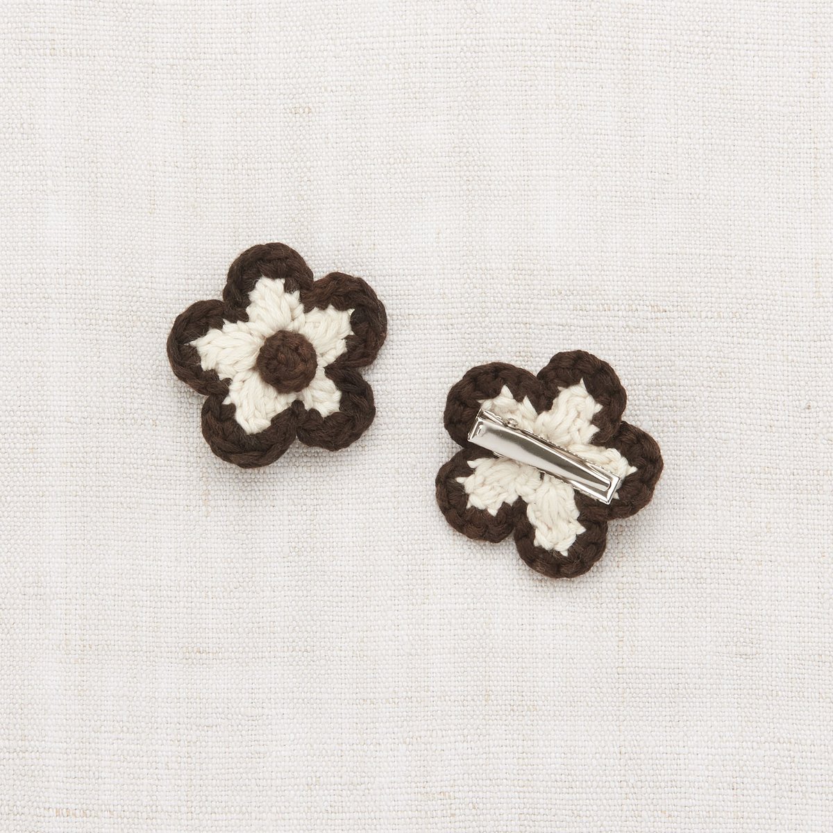 Misha & Puff / Medium Flower Clip Set - Bark | ...