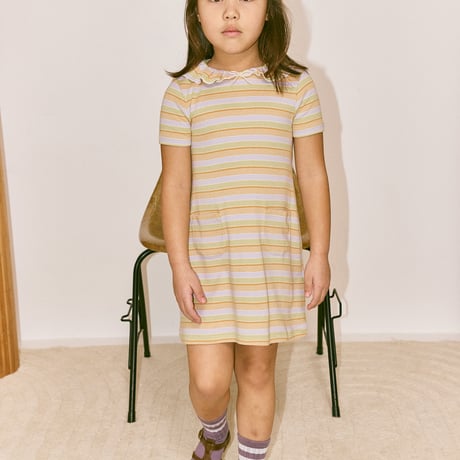 Misha & Puff / PATTIE DRESS - MIST AVENUE STRIPE