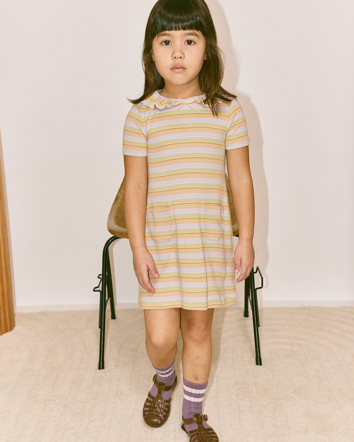 Misha & Puff / PATTIE DRESS - MIST AVENUE STRIP