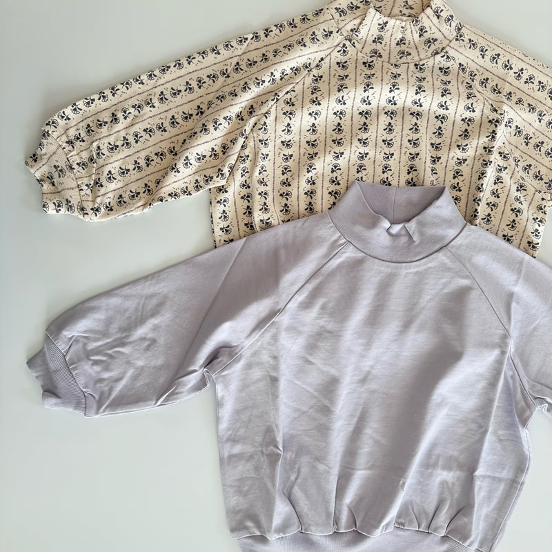 トップス soor ploom RAGRAN MOCK TEE-THISTLE 10y Soor Ploom