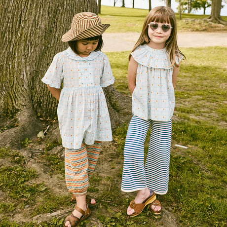 Misha & Puff / TALLULAH TOP - BRIGHT SKY BLOSSOM PLAID