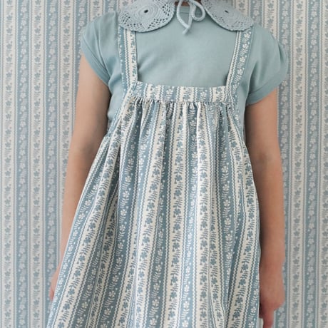SOOR PLOOM / ELOISE PINAFORE -  LATTICE PRINT, AZUL