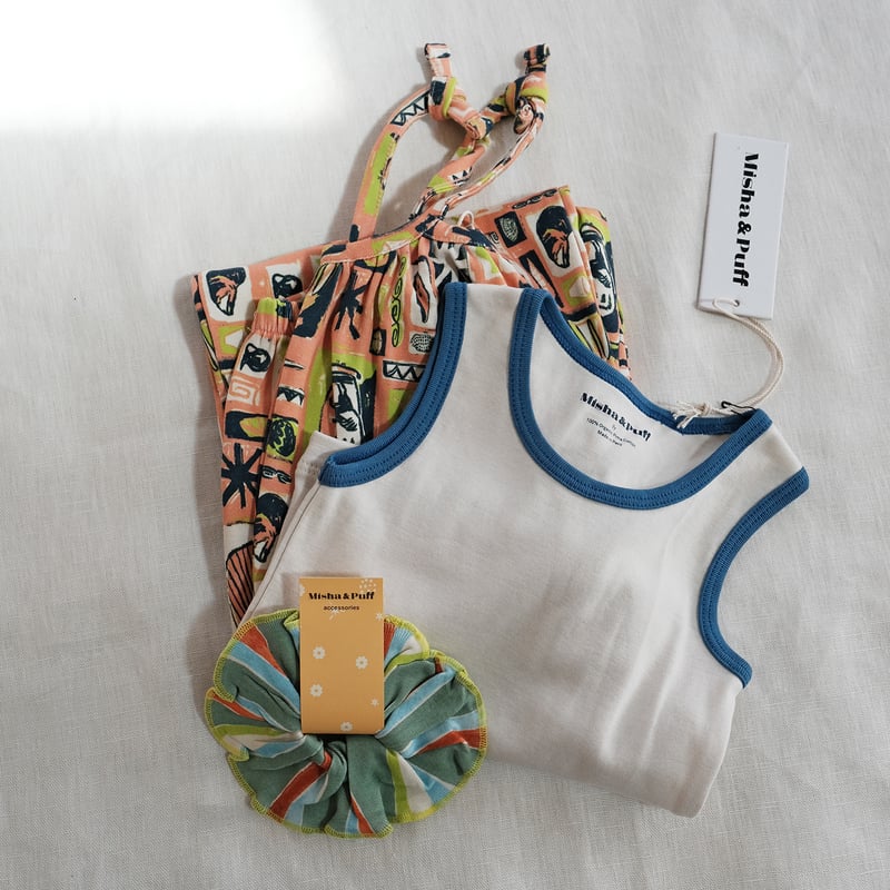 Misha & Puff / Bucket Overall - Flamingo Collec 