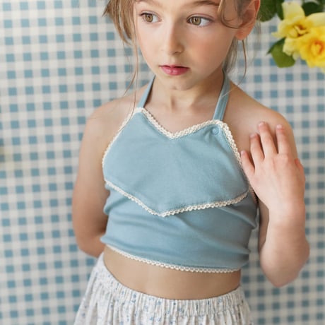 SOOR PLOOM / Block Skort - FLOWER PRESS PRINT, AZUL