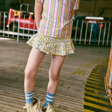 Misha & Puff / EYELET POPCORN SKATING SKIRT - BUBBLE SPACE DYE