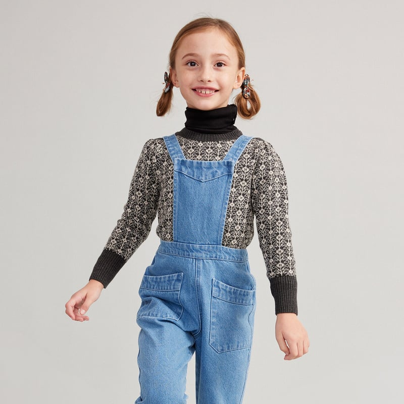 SOOR PLOOM / Long Sleeve Snap Turtleneck - Blac