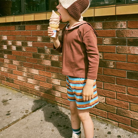 Misha & Puff / CYCLING SHORT - BRIGHT SKY AVENUE STRIPE