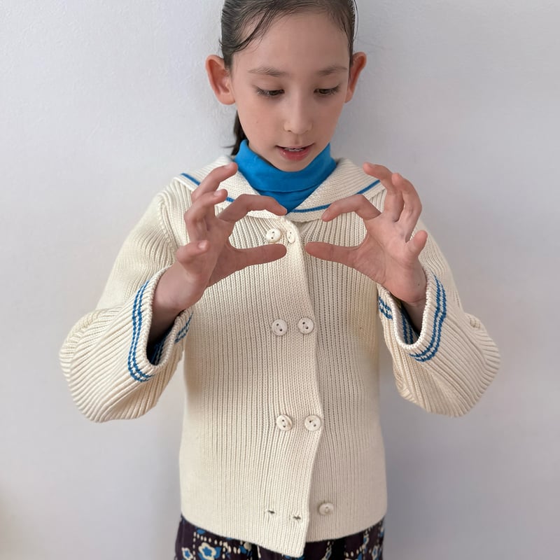 Misha & Puff カーディガン Misha & Puff / Scallop Yoke Cardigan - Rose Gol
