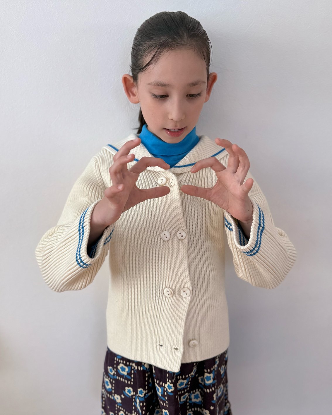 Misha & Puff / Sailor Rib Cardigan - Sugar | hi