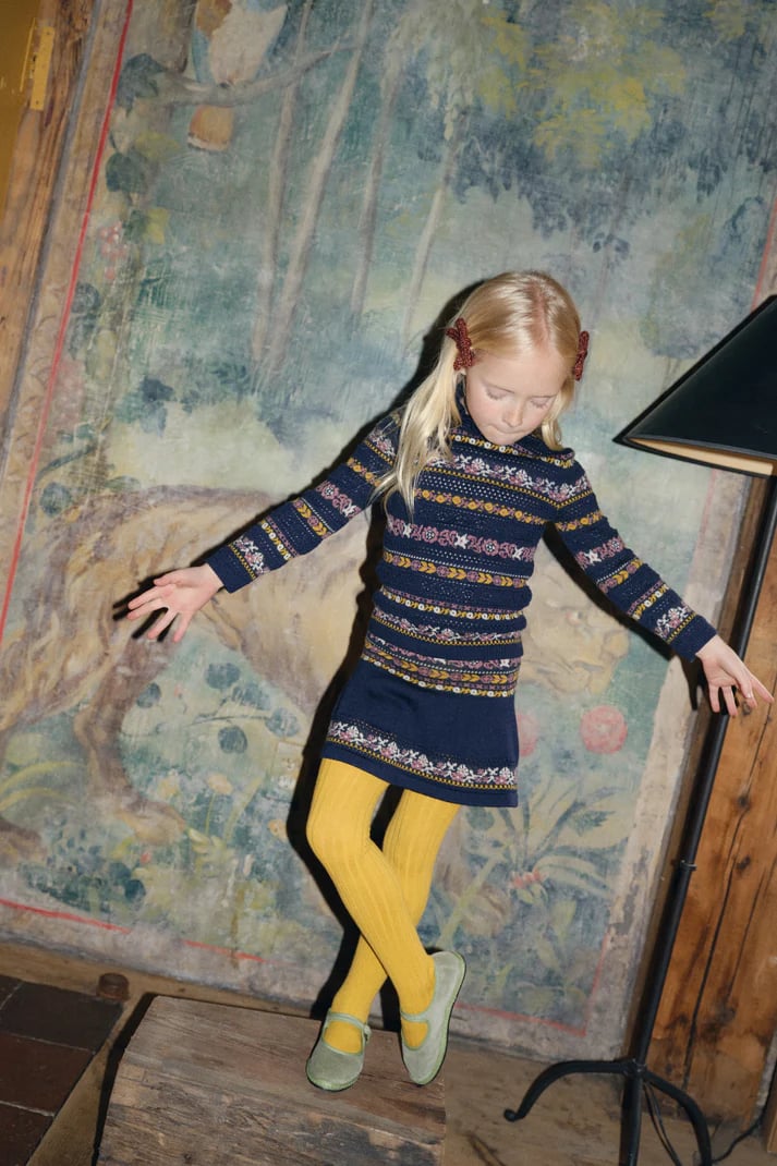 Misha & Puff / Pamela Sweater - Ink Eyelet Ribb
