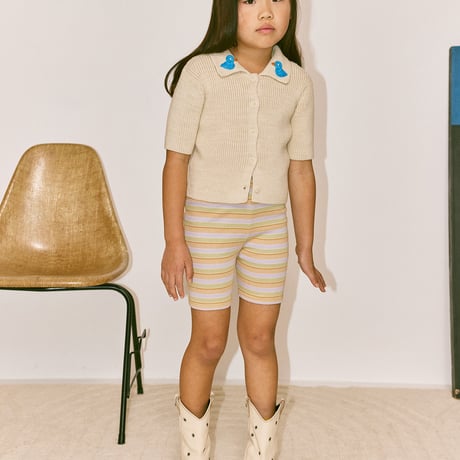 Misha & Puff / BIKE SHORT- MIST AVENUE STRIPE