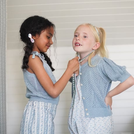 SOOR PLOOM / OLIVE SKORT - LATTICE PRINT, AZUL