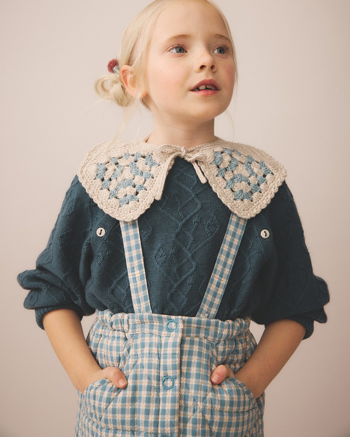 SOOR PLOOM / HARLYN PINAFORE - GINGHAM, OASIS |