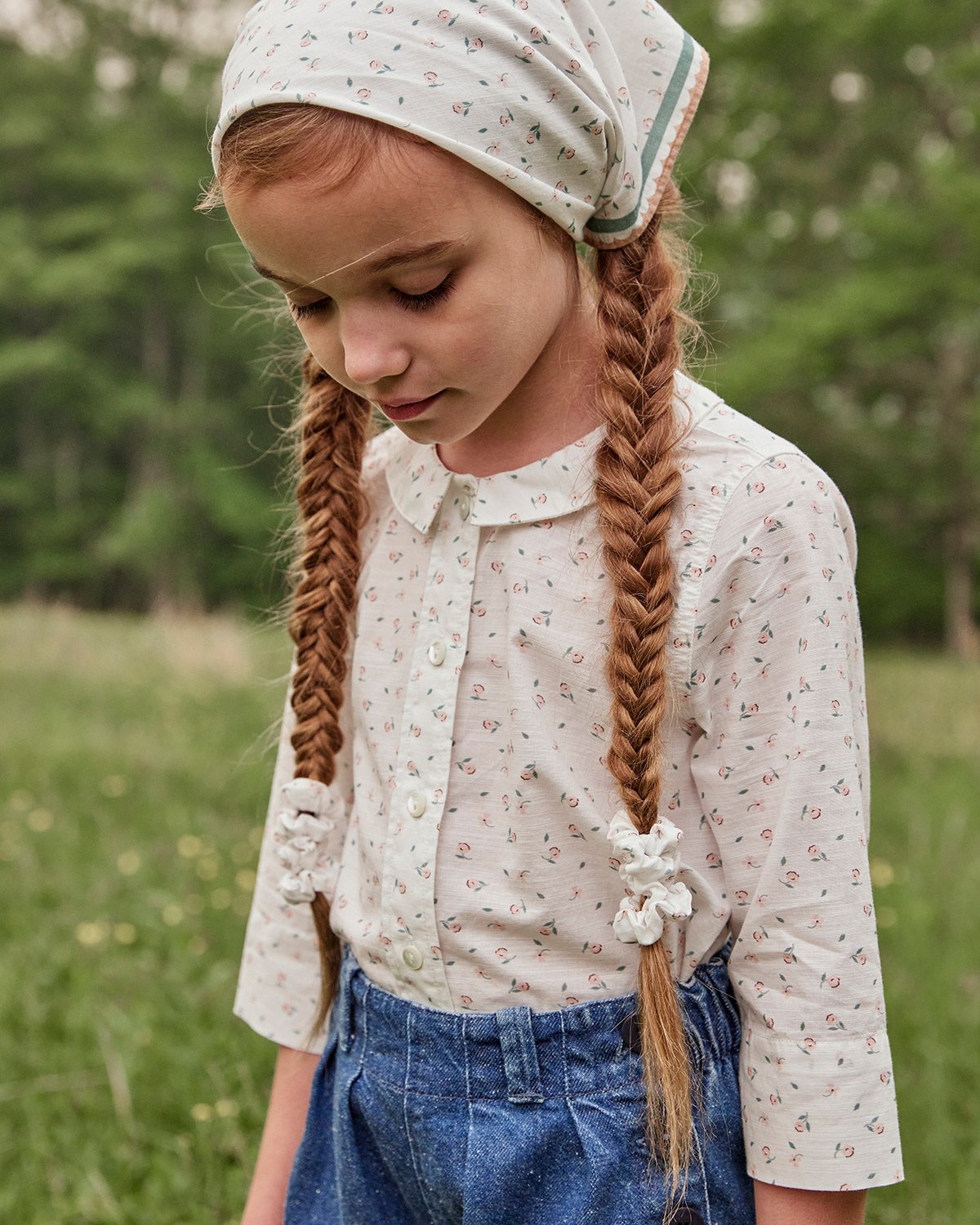 soor ploom ドット　ブラウス　6y 新品 soor ploom ドット ブラウス 6y 新品 ドット柄ノーカラー七分袖