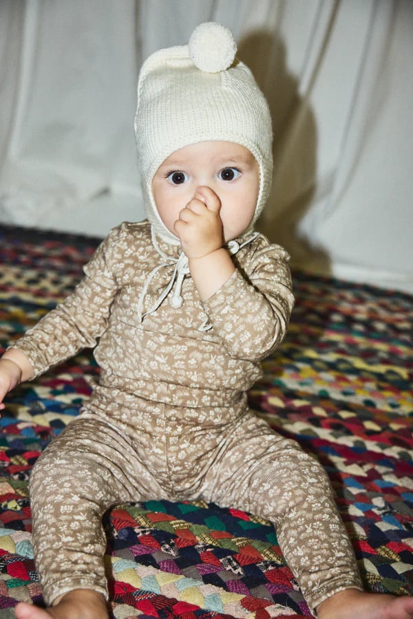 レッグウェア Miia & Puff Baby Legging 6-12m Misha & Puff / Baby Legging - Kelp Bunny Meadow