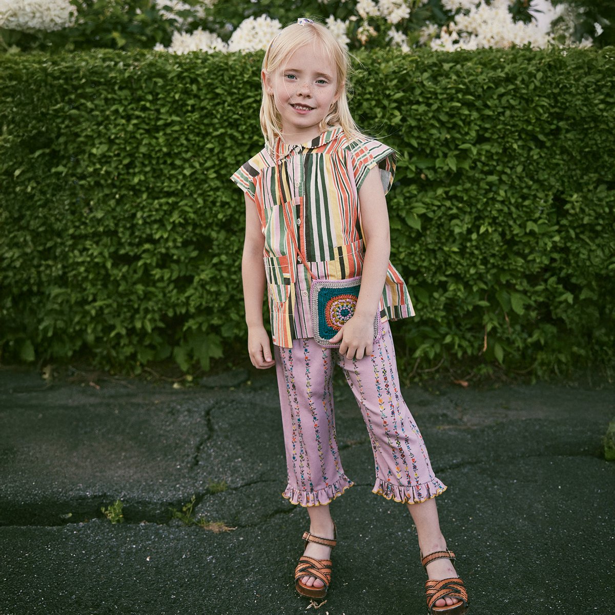 Misha & Puff / Ruffle Pedal Pusher - Plum Petal Misha & Puff / Ruffle Pedal Pusher - Plum Petal