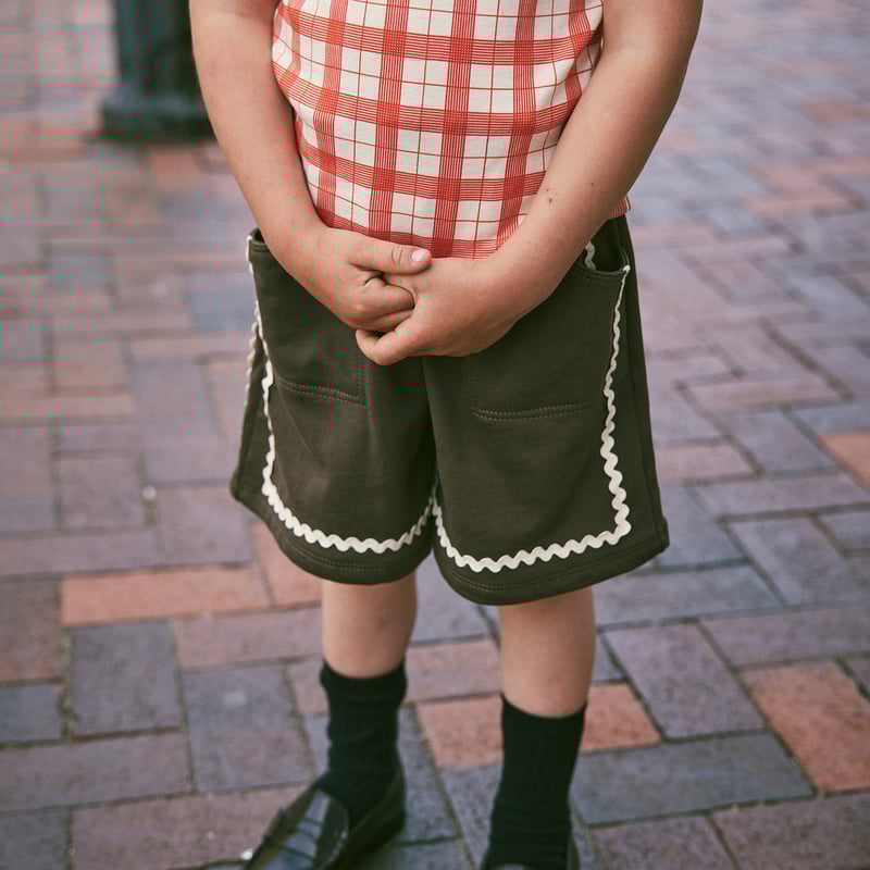 Misha & Puff / Rickrack Camp Short - Bark | hi Misha & Puff / Rickrack Camp Short - Bark | hi