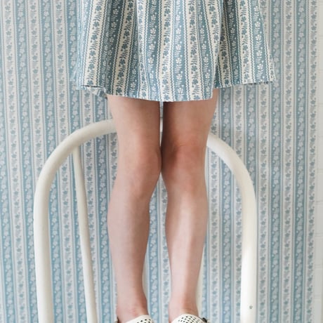 SOOR PLOOM / ELOISE PINAFORE -  LATTICE PRINT, AZUL
