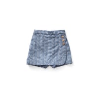 SOOR PLOOM / OLIVE SKORT - EMBROIDERED DENIM