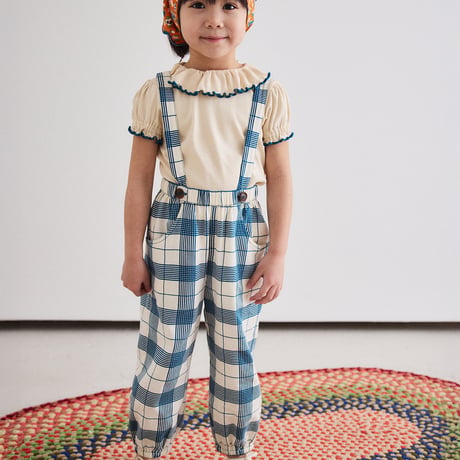 Misha & Puff / Suspender Pant - Prussian Blue Piazza