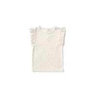 SOOR PLOOM / FRILL TEE - Frolic Print Pointelle, Blueberry