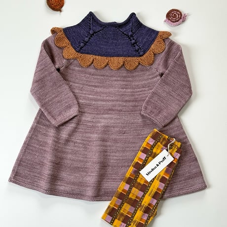 Misha & Puff / Scallop Yoke Tunic Dress - Periwinkle