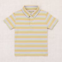 Misha & Puff / SHORT SLEEVE POLO- MIST AVENUE STRIPE